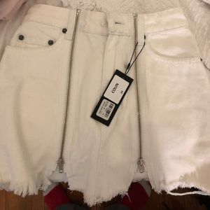 LF carmar denim white skirt